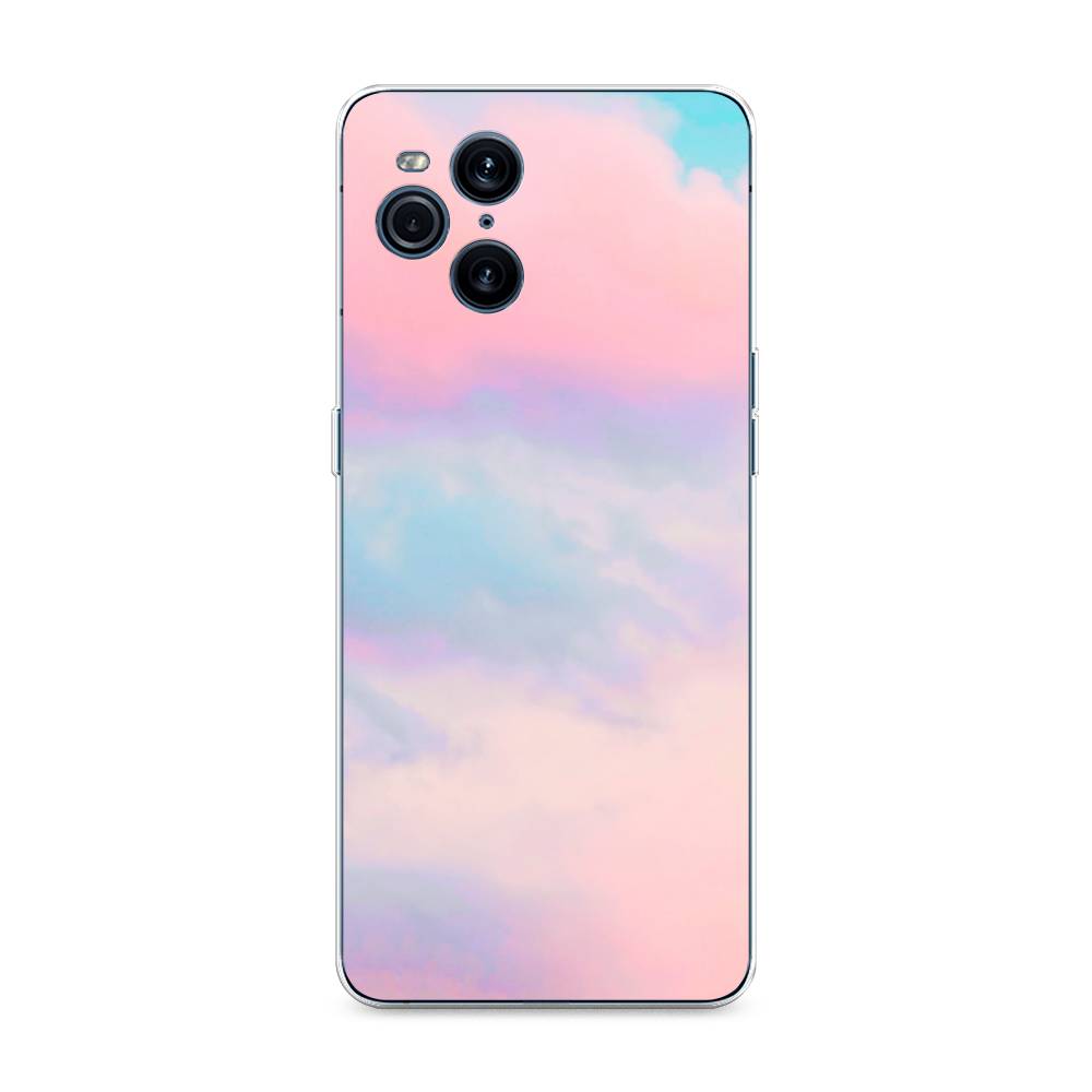 фото Силиконовый чехол "розовые облака" на oppo find x3 pro awog