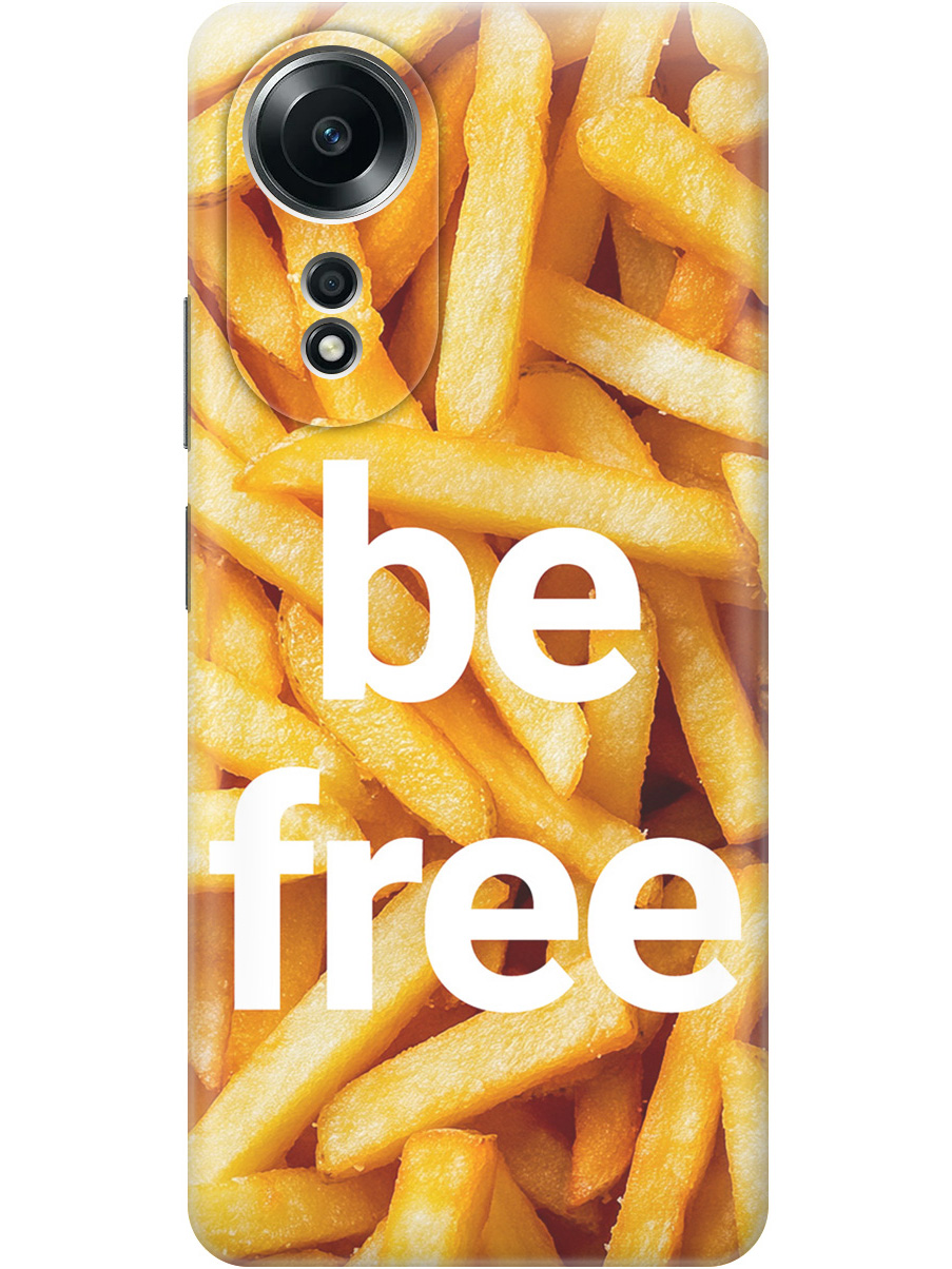

Силиконовый чехол на Oppo A58 4G с принтом "Be Free", Прозрачный;белый;желтый, 782629461