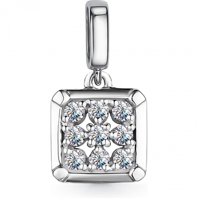 

Подвеска из белого золота с бриллиантом АЛЬКОР 34251-200, 34251-200