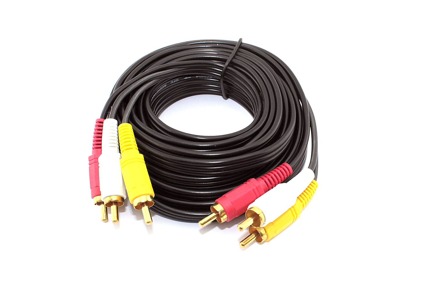 

Кабель NoBrand 3RCA - 3RCA, 5м черный, 5 м папа-папа AV