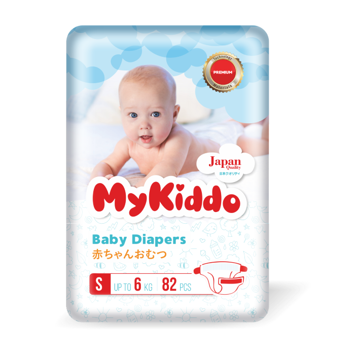 фото Подгузники mykiddo на липучках для новорожденных premium s 82 шт m10182