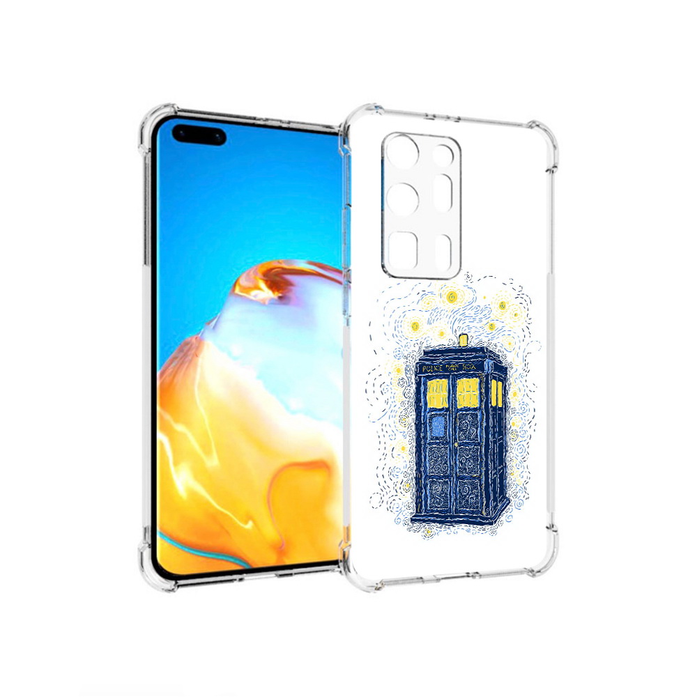 

Чехол MyPads Tocco для Huawei P40 Pro+ будка рисунок, Прозрачный, Tocco