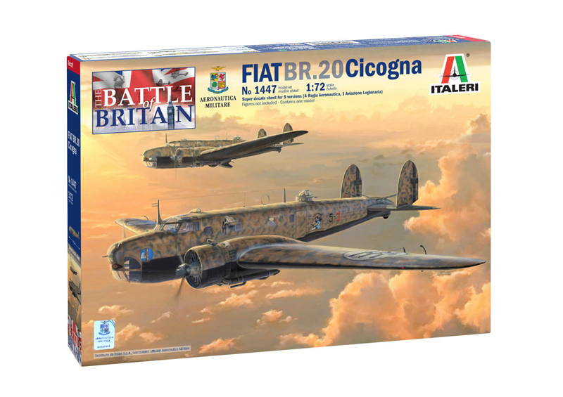 фото Сборная модель italeri 1/72 бомбардировщик fiat br.20 cicogna 1447