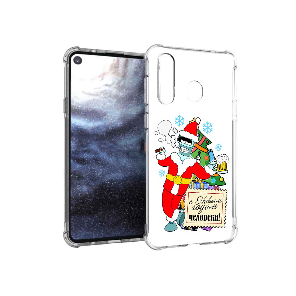 

Чехол MyPads Tocco для Samsung Galaxy A8s С новым годом человеки (PT124633.501.150), Прозрачный, Tocco