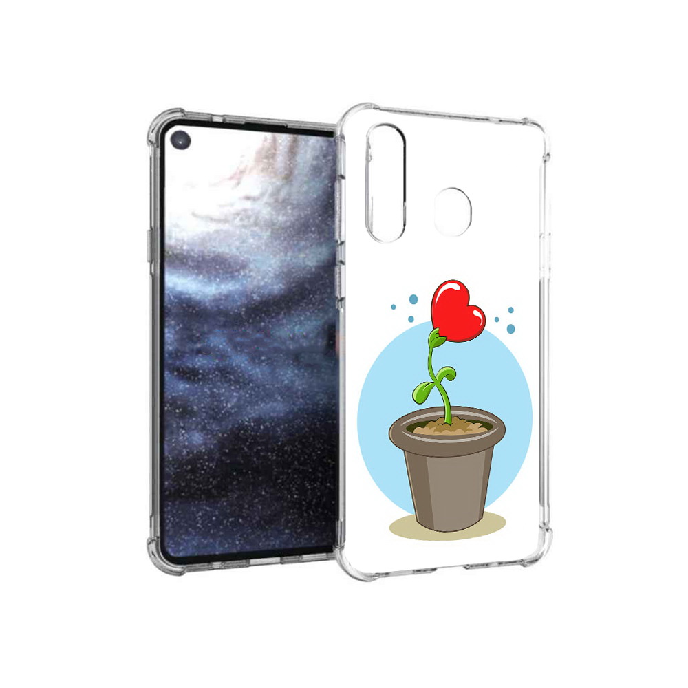 

Чехол MyPads Tocco для Samsung Galaxy A8s Растение любви 14 февраля (PT124633.501.145), Прозрачный, Tocco