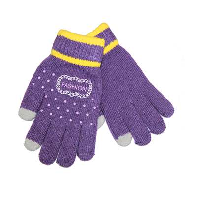 фото Перчатки для ёмкостных тачскринов (размер s) №3 фиолетовый promise mobile