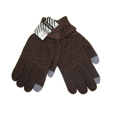 Перчатки для ёмкостных тачскринов (размер L) №6 коричневый