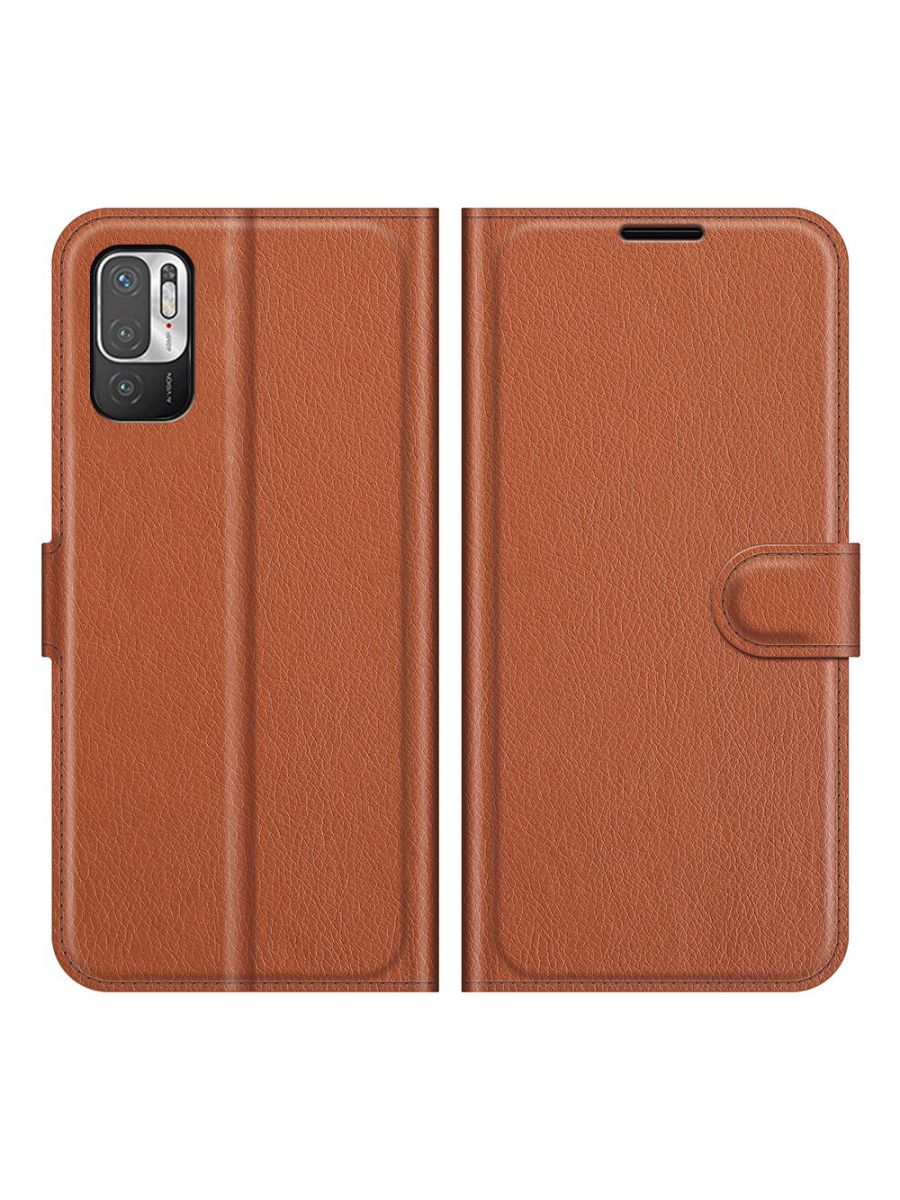 

Чехол Wallet для смартфона Xiaomi Redmi Note 10T, Poco M3 Pro коричневый