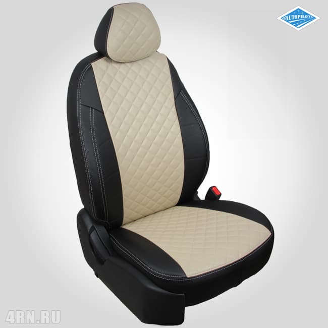 

Авточехлы Автопилот Ford Focus 3 Ambiente, Trend Алькантара Ромб черно-бежев