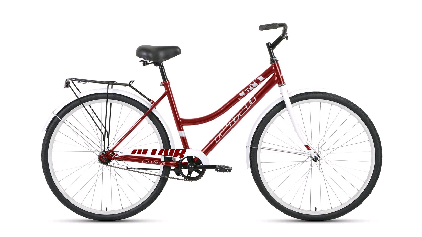 

28 ALTAIR CITY 28 low (28" 1 ск. рост. 19") 2022, темно-красный/белый, RBK22AL28022 Велоси