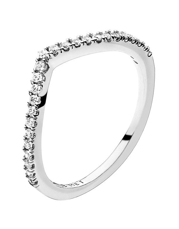 фото Кольцо женское pandora 196316cz из серебра, р. 17