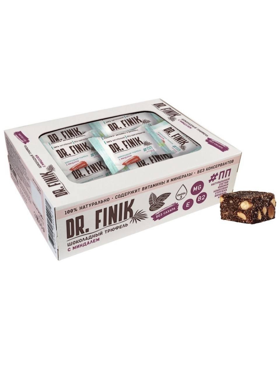 

Конфеты финиковые DR.FINIK шоколадный трюфель с миндалем 300 г, батончик