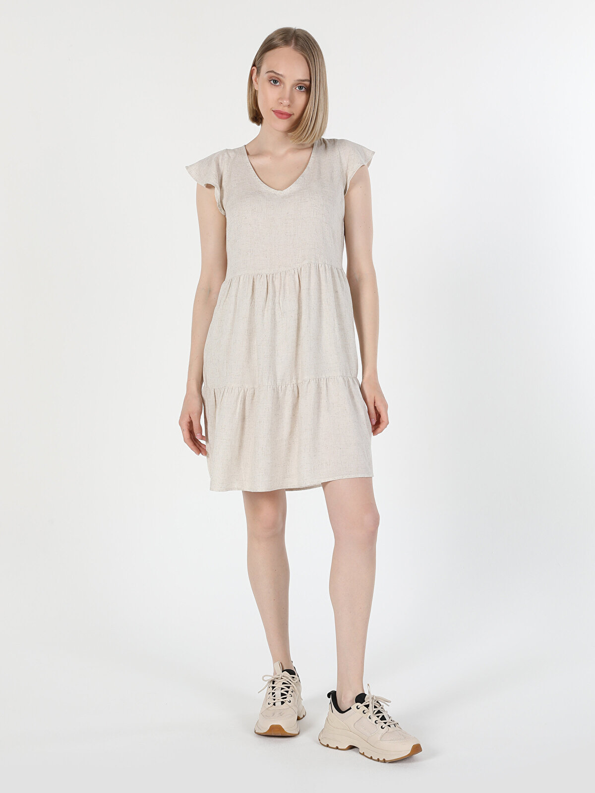 

Платье женское Colin's CL1059507_Q1.V1 бежевое XS, CL1059507_Q1.V1