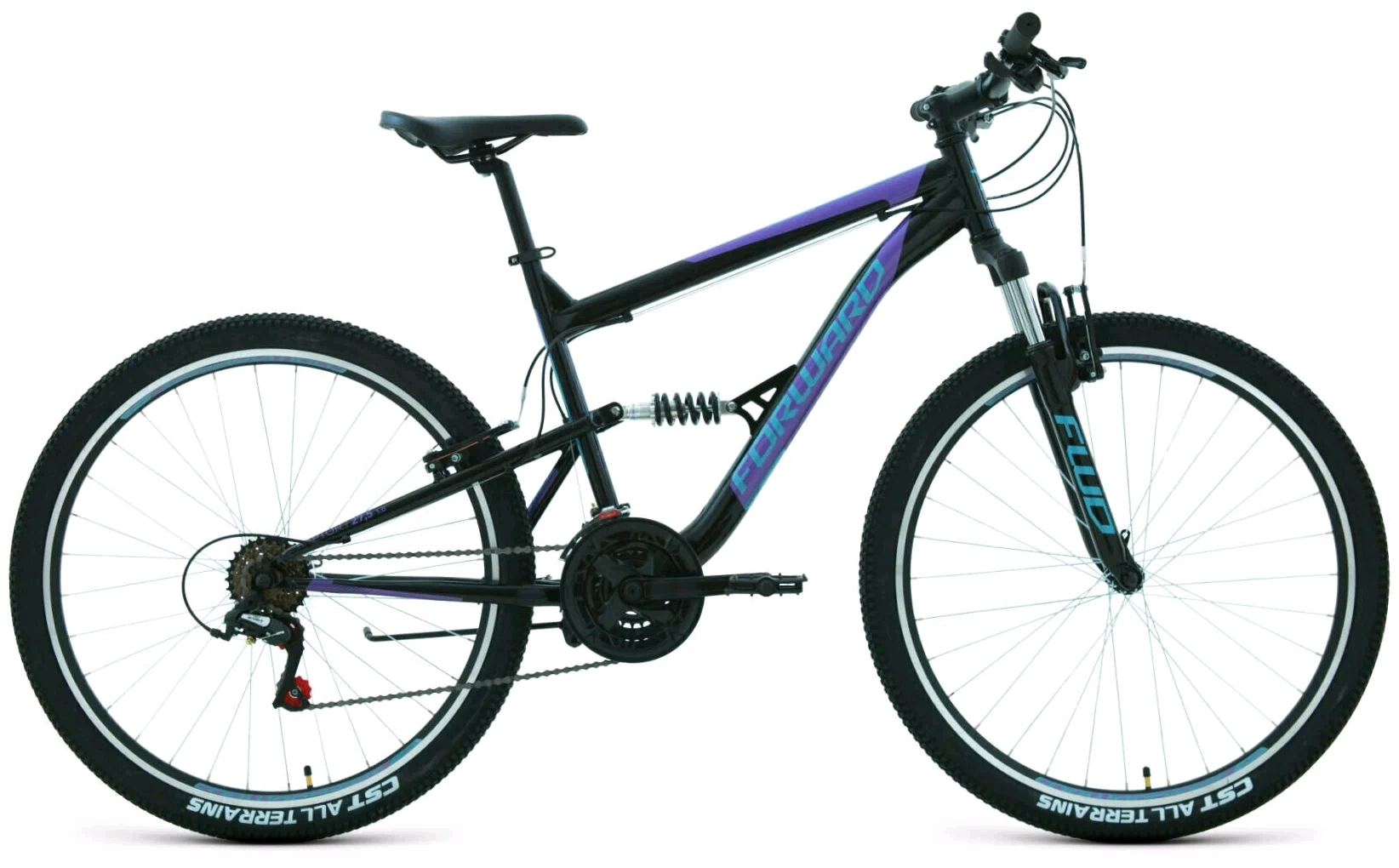 

27,5 FORWARD RAPTOR 27,5 1.0 (рост 18" 18ск.) 2020-2021, черный/бирюзовый Велосипед