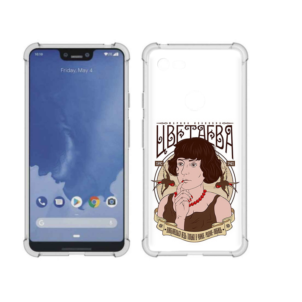 

Чехол MyPads Tocco для Google Pixel 3 XL Цветаева, Прозрачный, Tocco