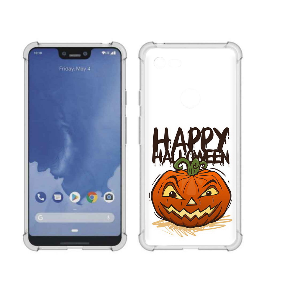 

Чехол MyPads Tocco для Google Pixel 3 XL Хэллоуин счастливый, Прозрачный, Tocco
