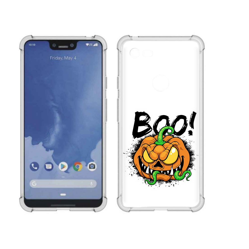 

Чехол MyPads Tocco для Google Pixel 3 XL Хэллоуин бу, Прозрачный, Tocco