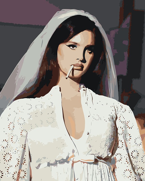 

Картина по номерам Цветное Lana Del Rey Лана Дель Рей: в платье