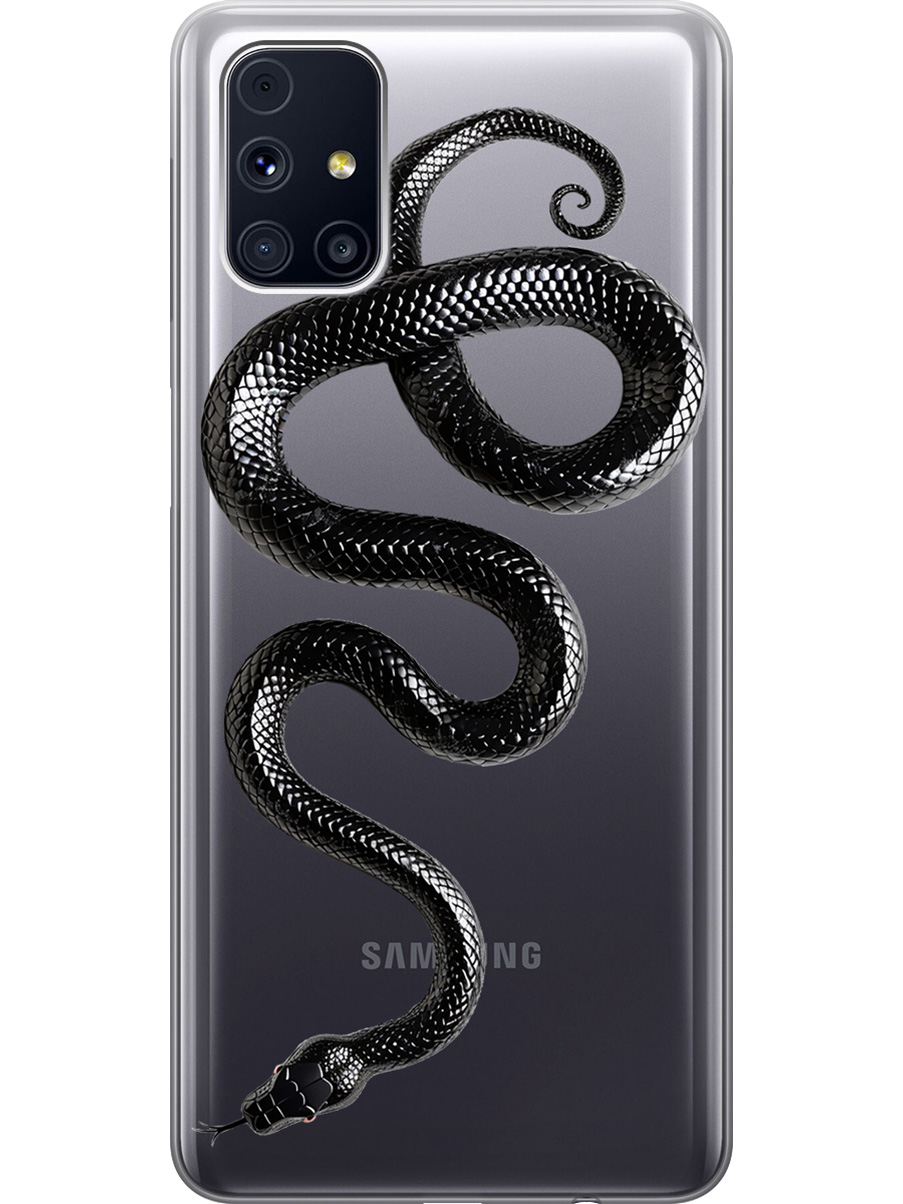 

Силиконовый чехол на Samsung Galaxy M31S с принтом "Черная мамба", Прозрачный;черный, 723348213