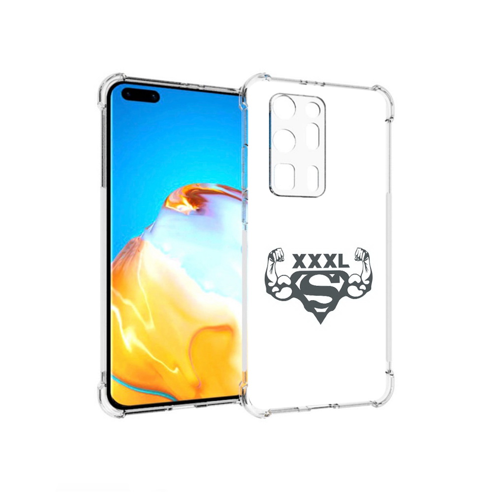 

Чехол MyPads Tocco для Huawei P40 Pro+ бодибилдинг супермен, Прозрачный, Tocco