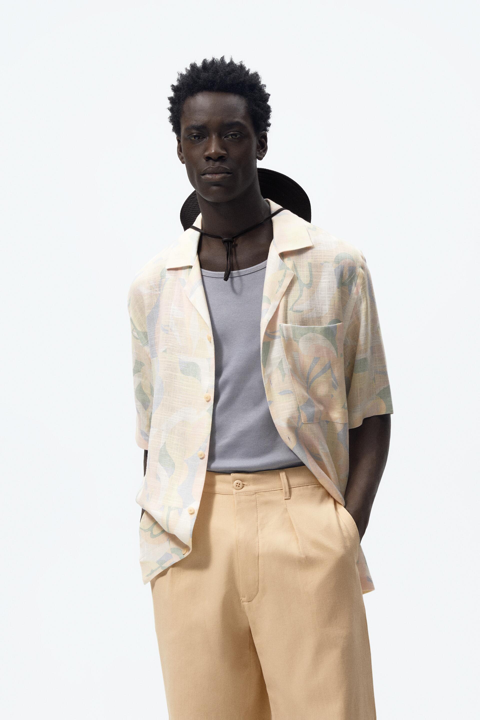 

Рубашка мужская ZARA 00399178 голубая S (доставка из-за рубежа), 00399178