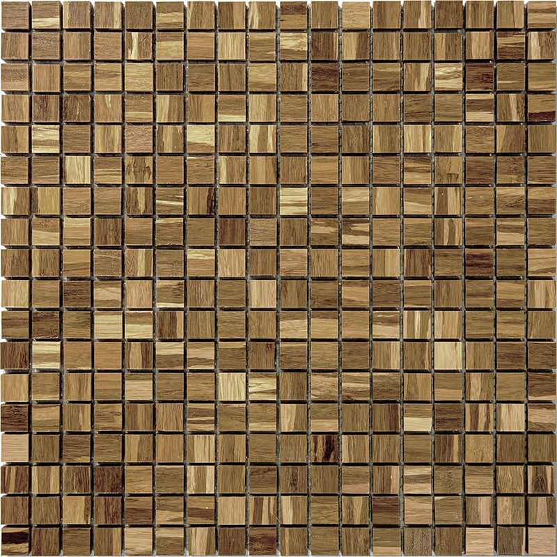 фото Мозаика из бамбука natural bamboo бежевый коричневый квадрат bm-07-15