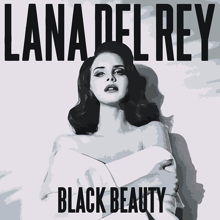 

Картина по номерам Цветное Lana Del Rey Лана Дель Рей: обложка чб