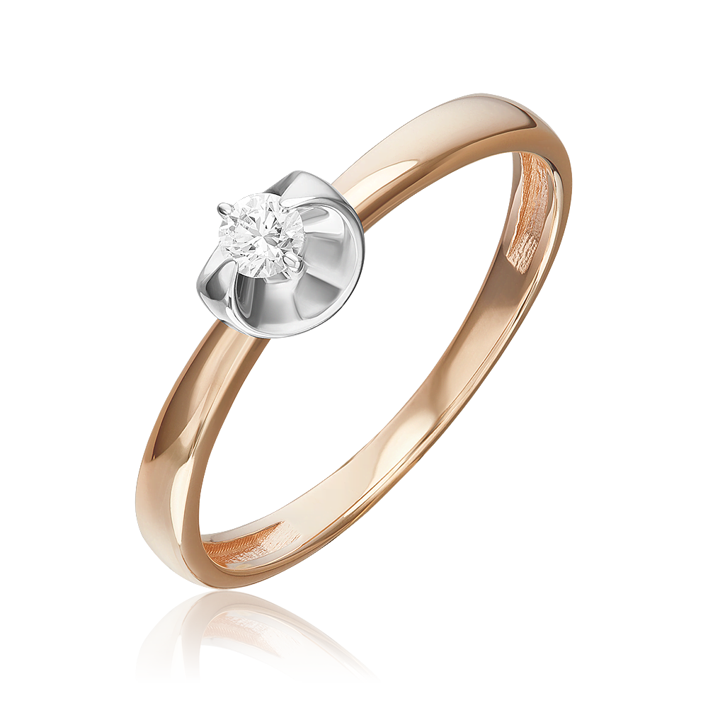 

Кольцо из белого/красного золота р.  PLATINA jewelry 01-5809-00-101-1111, бриллиант, 01-5809-00-101-1111