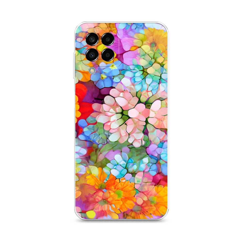 

Чехол на Samsung Galaxy M33 "Цветы витраж", Оранжевый;розовый;голубой, 2105650-3