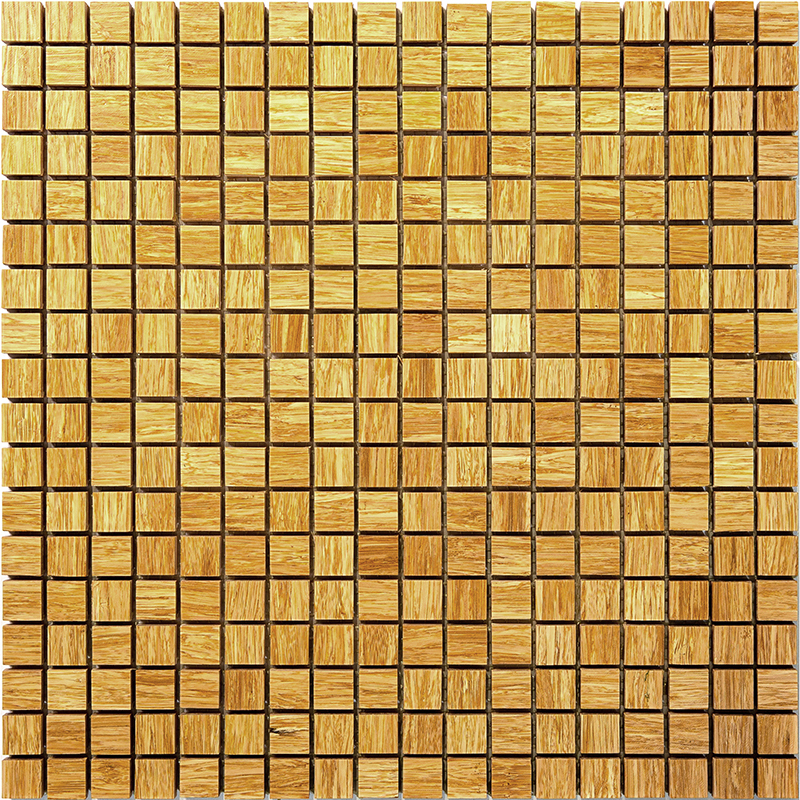 фото Мозаика из бамбука natural bamboo бежевый коричневый квадрат bm-09-15