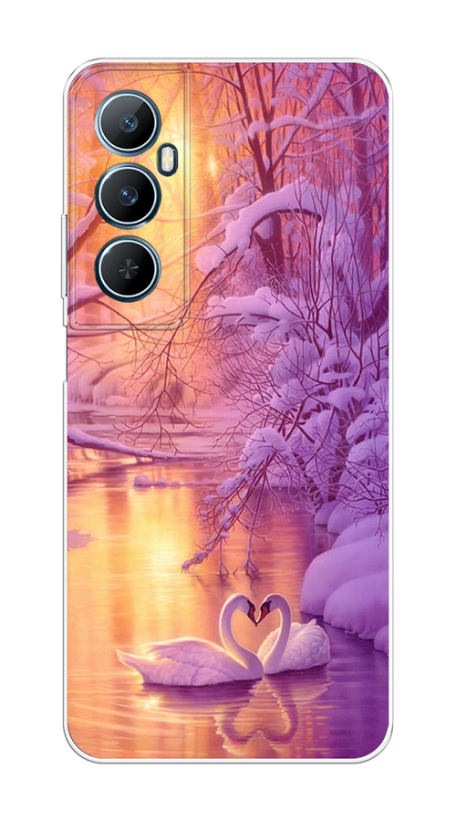 

Чехол на Realme C65 "Зима 1", Фиолетовый;желтый, 2516750-1