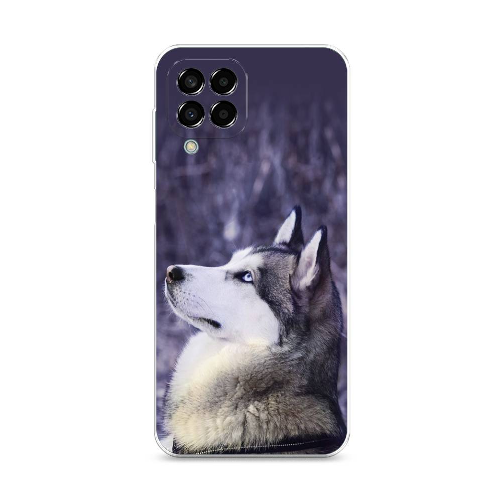 

Чехол на Samsung Galaxy M33 "Хаски 1", Фиолетовый;белый, 2105650-1