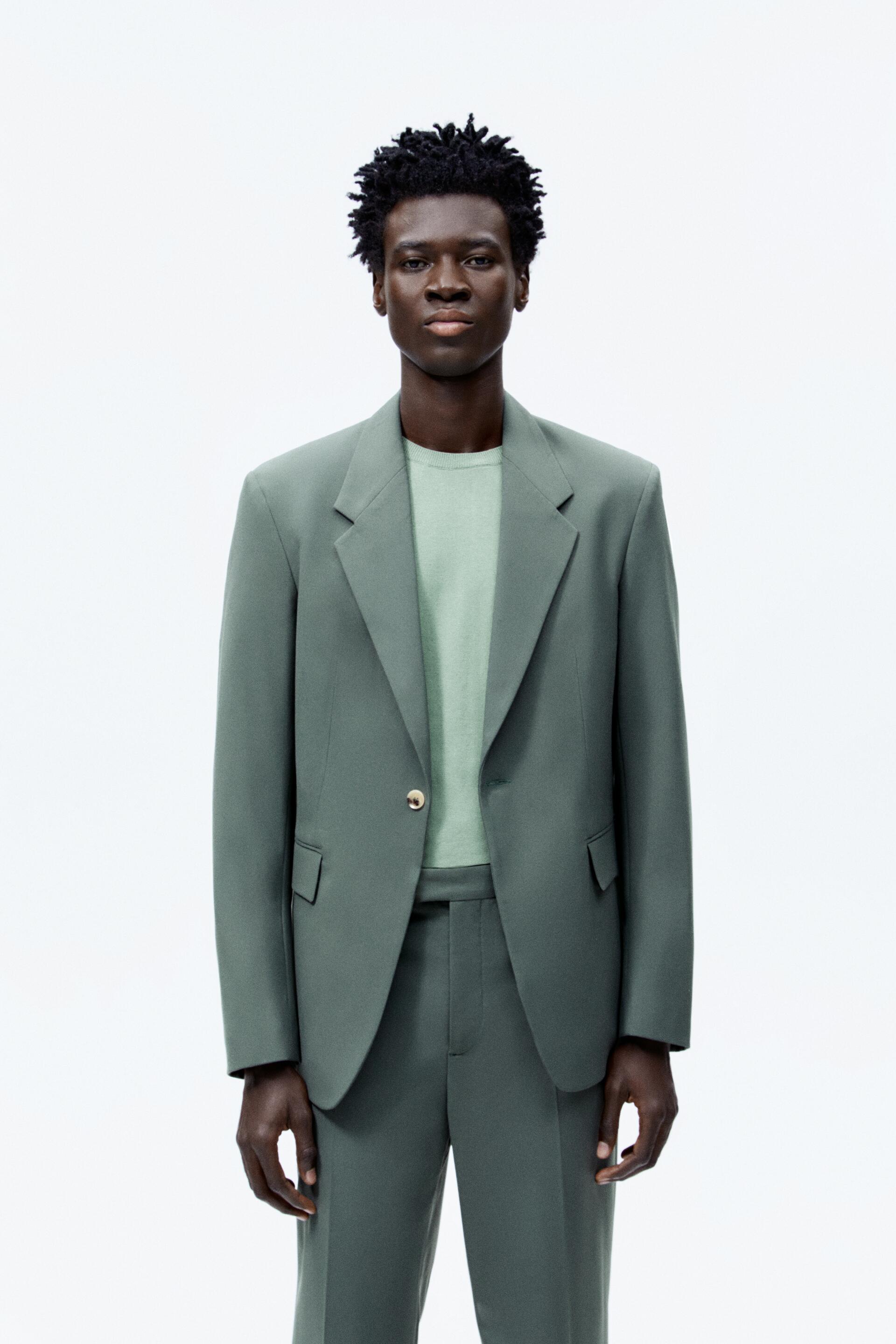 

Пиджак мужской ZARA 00340305 зеленый 48 RU (доставка из-за рубежа), 00340305