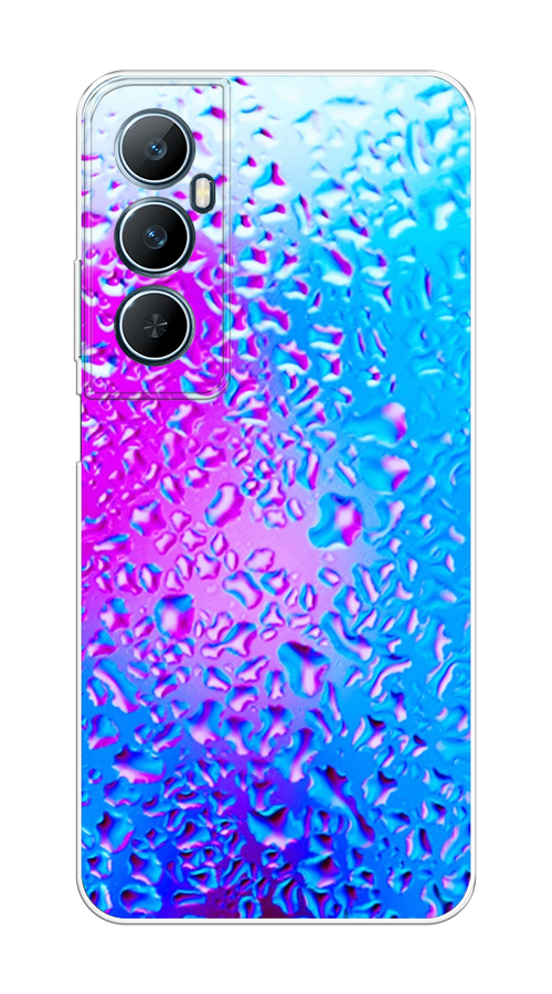 

Чехол на Realme C65 "Капли на стекле", Бирюзовый;розовый, 2516750-1