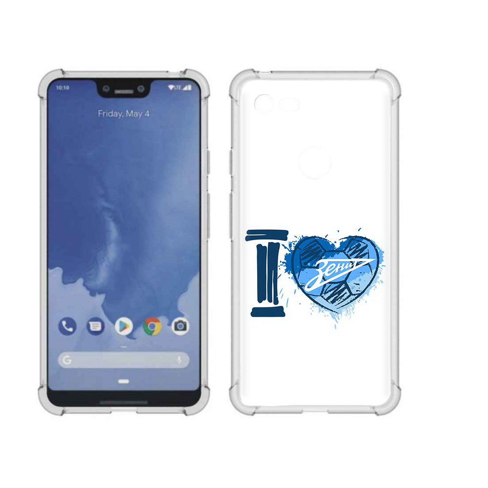 

Чехол MyPads Tocco для Google Pixel 3 XL ФК я люблю зенит, Прозрачный, Tocco