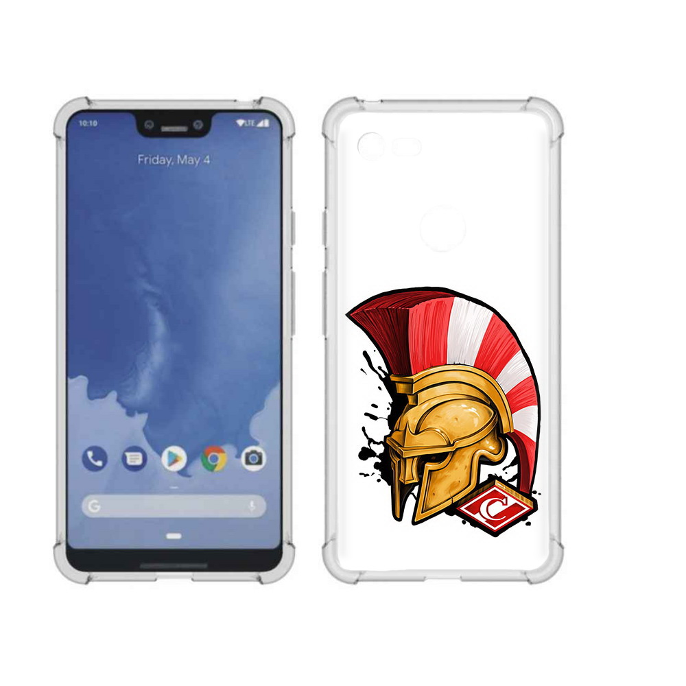 

Чехол MyPads Tocco для Google Pixel 3 XL ФК спартак шлем, Прозрачный, Tocco