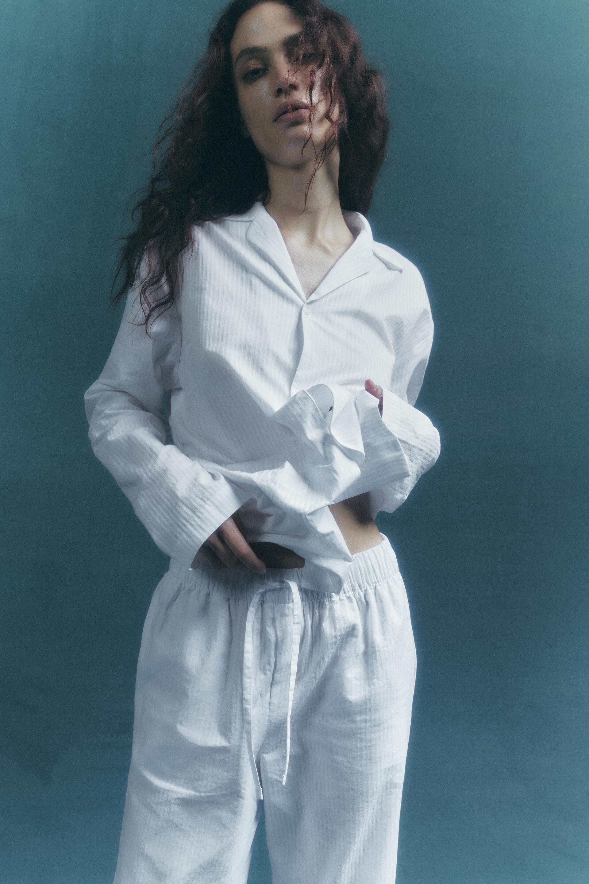 

Лонгслив женский ZARA 00264796 белый M, 00264796