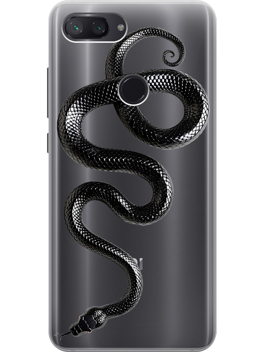 

Силиконовый чехол на Xiaomi Mi 8 Lite с принтом "Черная мамба", Прозрачный;черный, 719373213