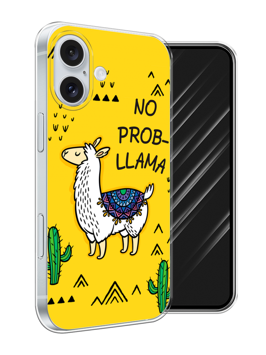

Чехол Awog на Apple iPhone 16 Plus "No probLLama", Желтый;черный;синий, 16150-1