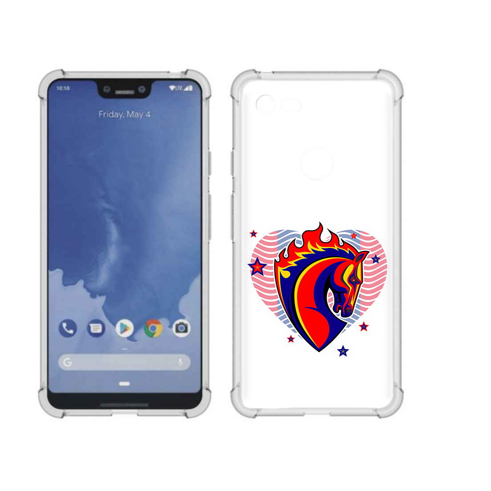 

Чехол MyPads Tocco для Google Pixel 3 XL ФК ЦСЛ Лошадь, Прозрачный, Tocco