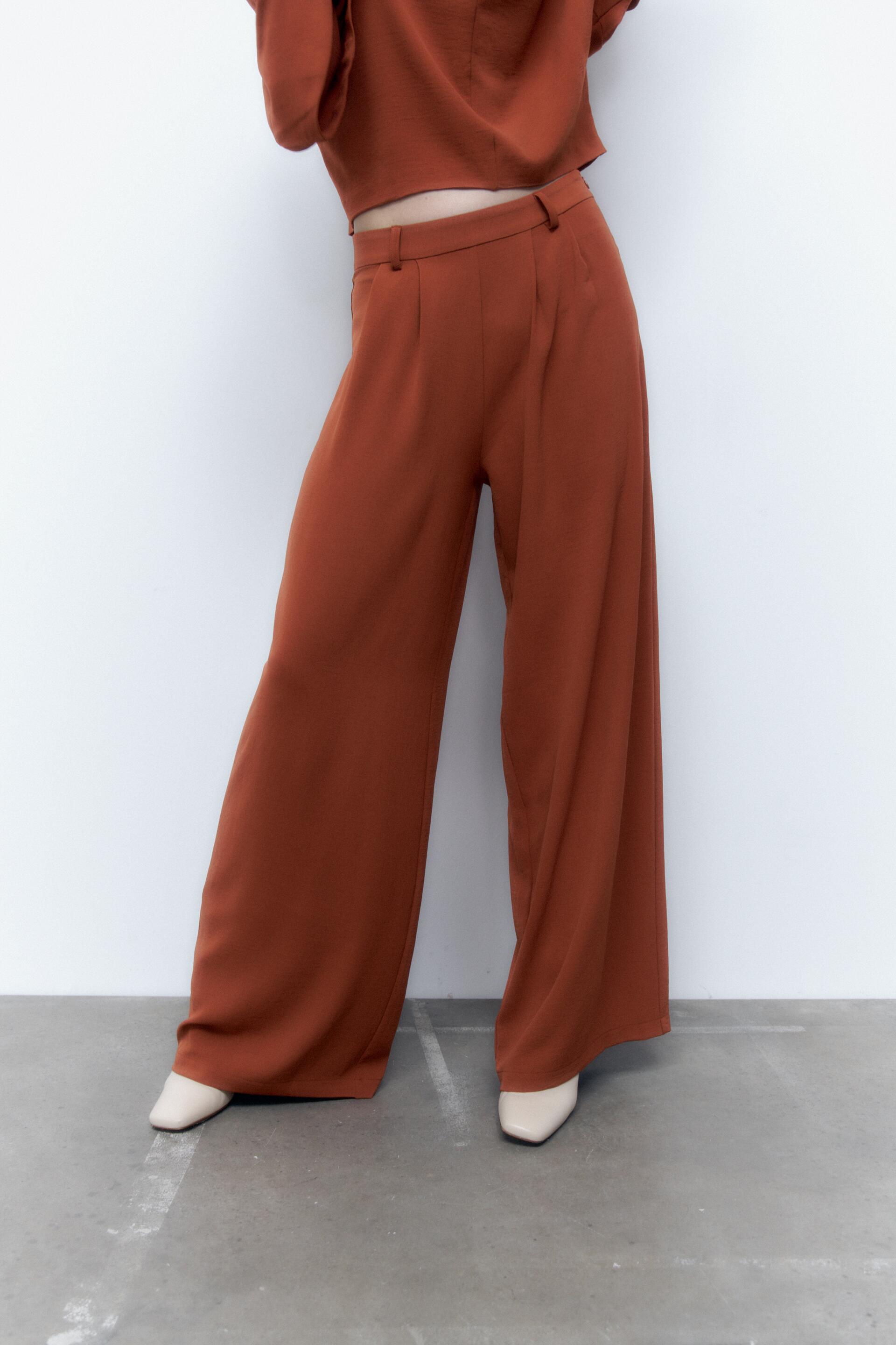 

Брюки женские ZARA 00264425 коричневые M, 00264425