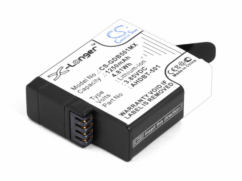 

Аккумулятор для видеокамеры GoPro HERO5 (AHDBT-501), 601-10197-00, AABAT-001AABAT-001-AS, AHDBT-501