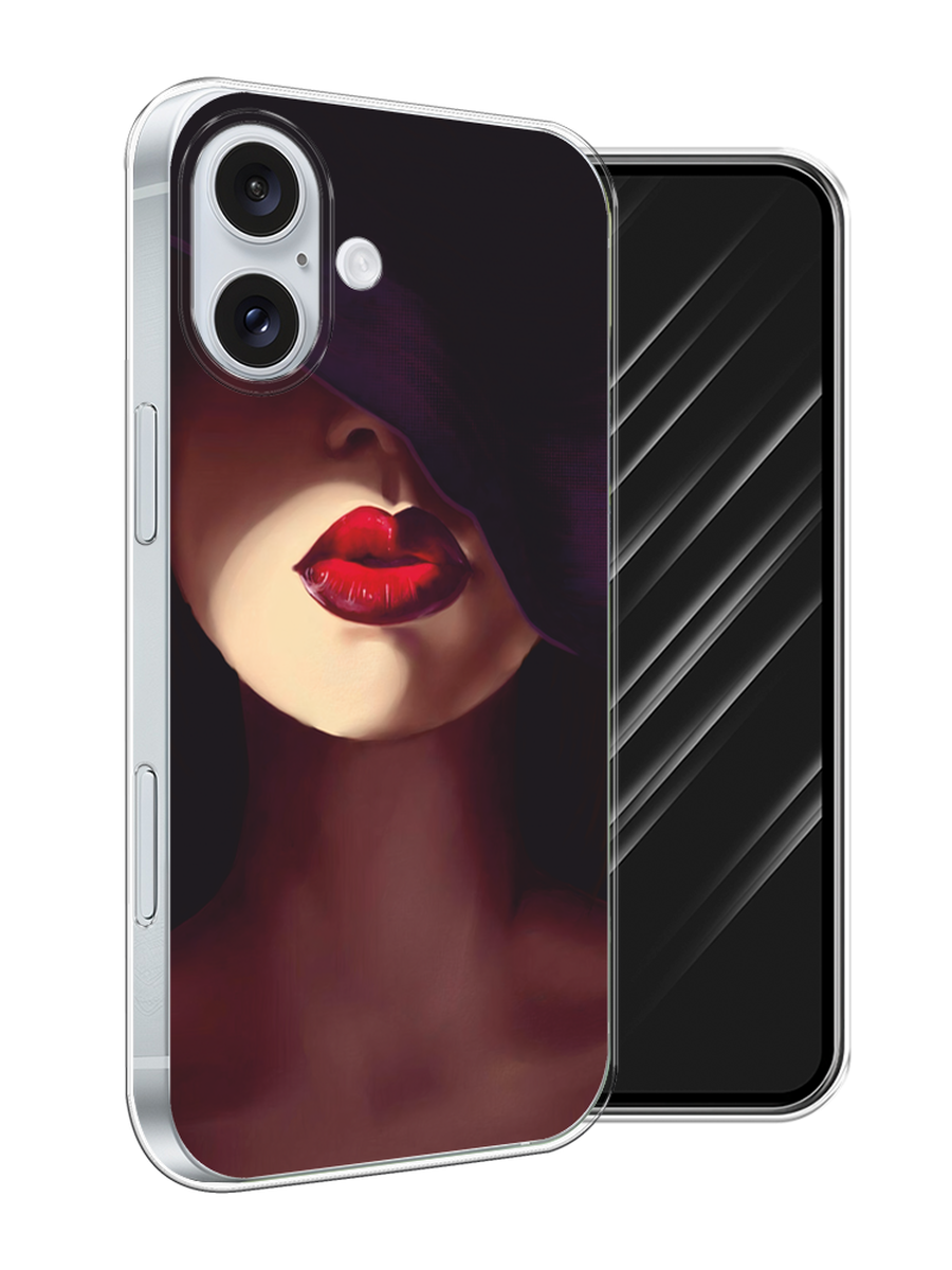 

Чехол Awog на Apple iPhone 16 Plus "Красные губы", Черный;бежевый;красный, 16150-1