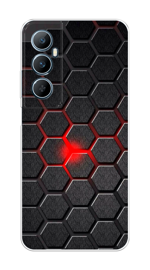 

Чехол на Realme C65 "Соты красные", Красный;черный;серый, 2516750-1