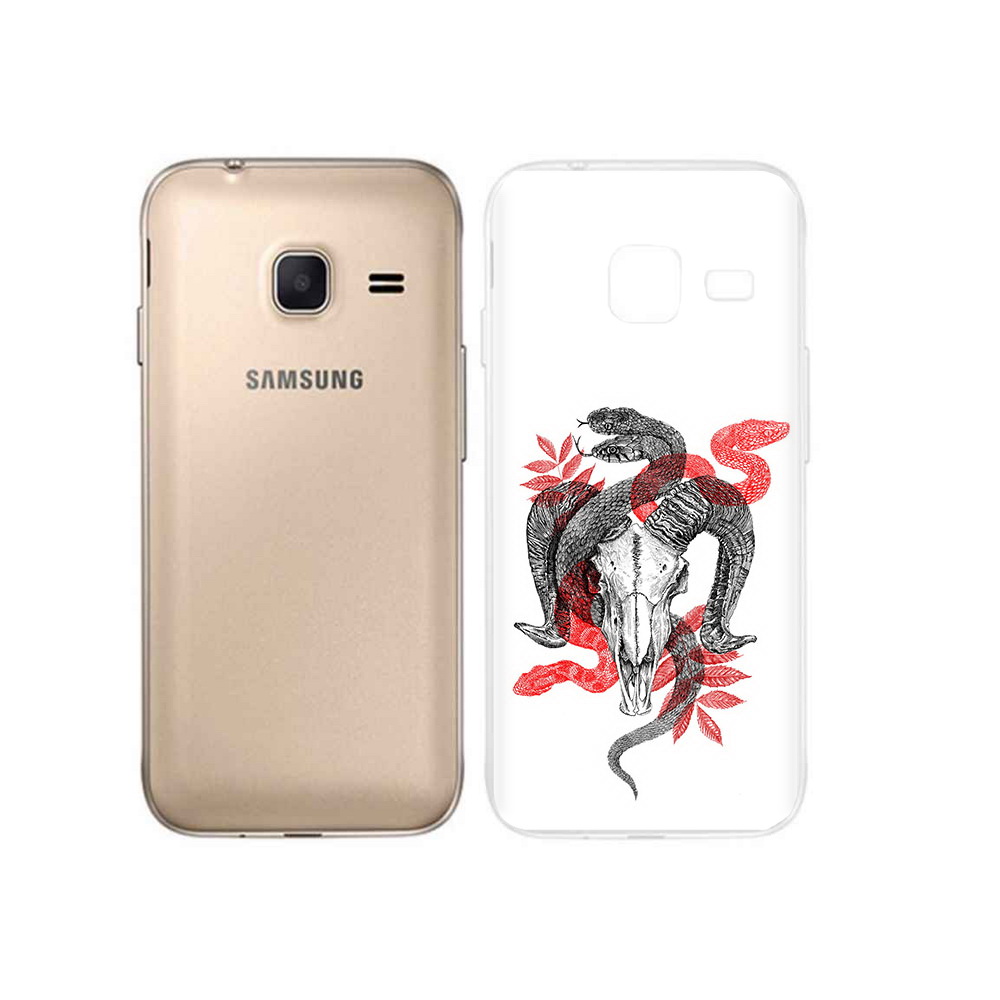 

Чехол MyPads Tocco для Samsung Galaxy J1 mini змея в черепе рисунок (PT24300.564.365), Tocco