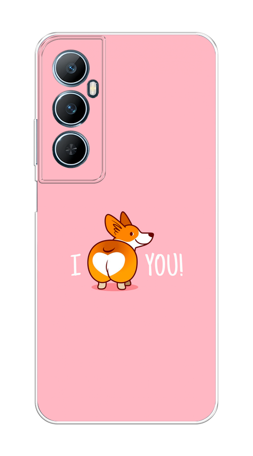 

Чехол на Realme C65 "Корги I love you", Розовый;коричневый;белый, 2516750-1
