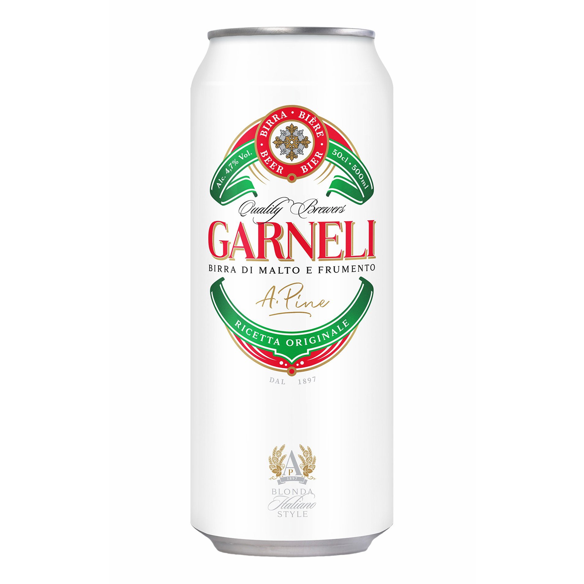 

Пивной напиток Garneli светлый фильтрованный пастеризованный 4,7% 0,5 л, Светлое
