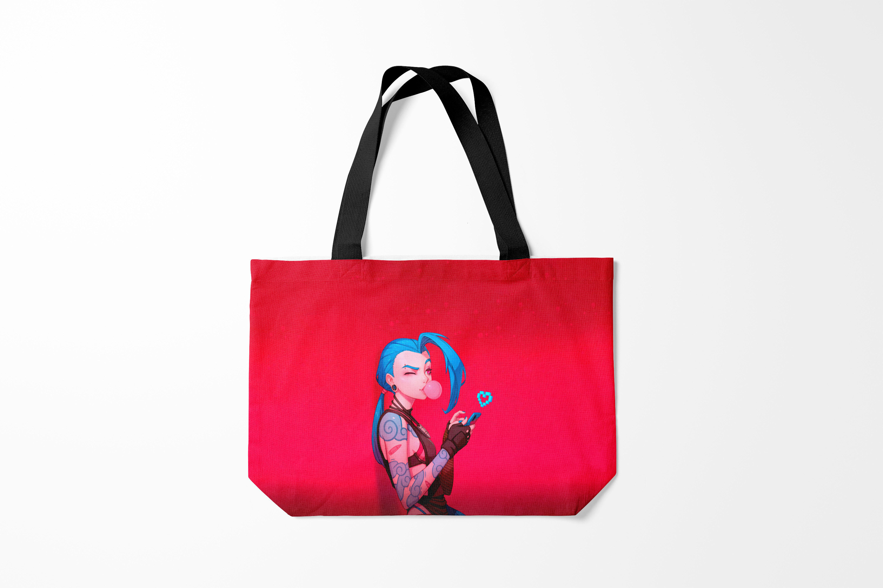 

Сумка шoппер унисекс Burnettie League Of Legends Jinx, голубой; розовый, League Of Legends Jinx