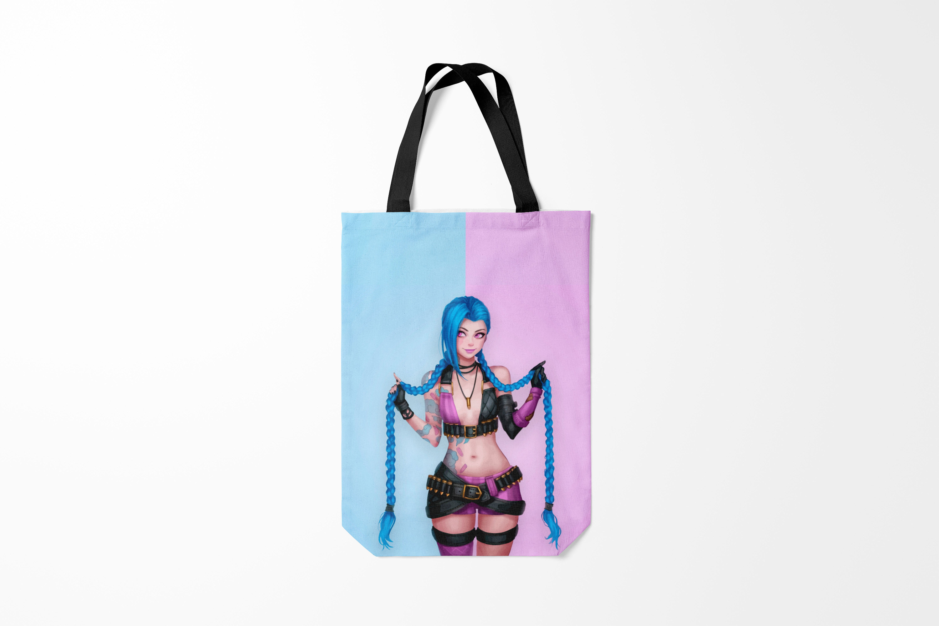

Сумка шoппер унисекс Burnettie League Of Legends Get Jinxed, черный, League Of Legends Get Jinxed