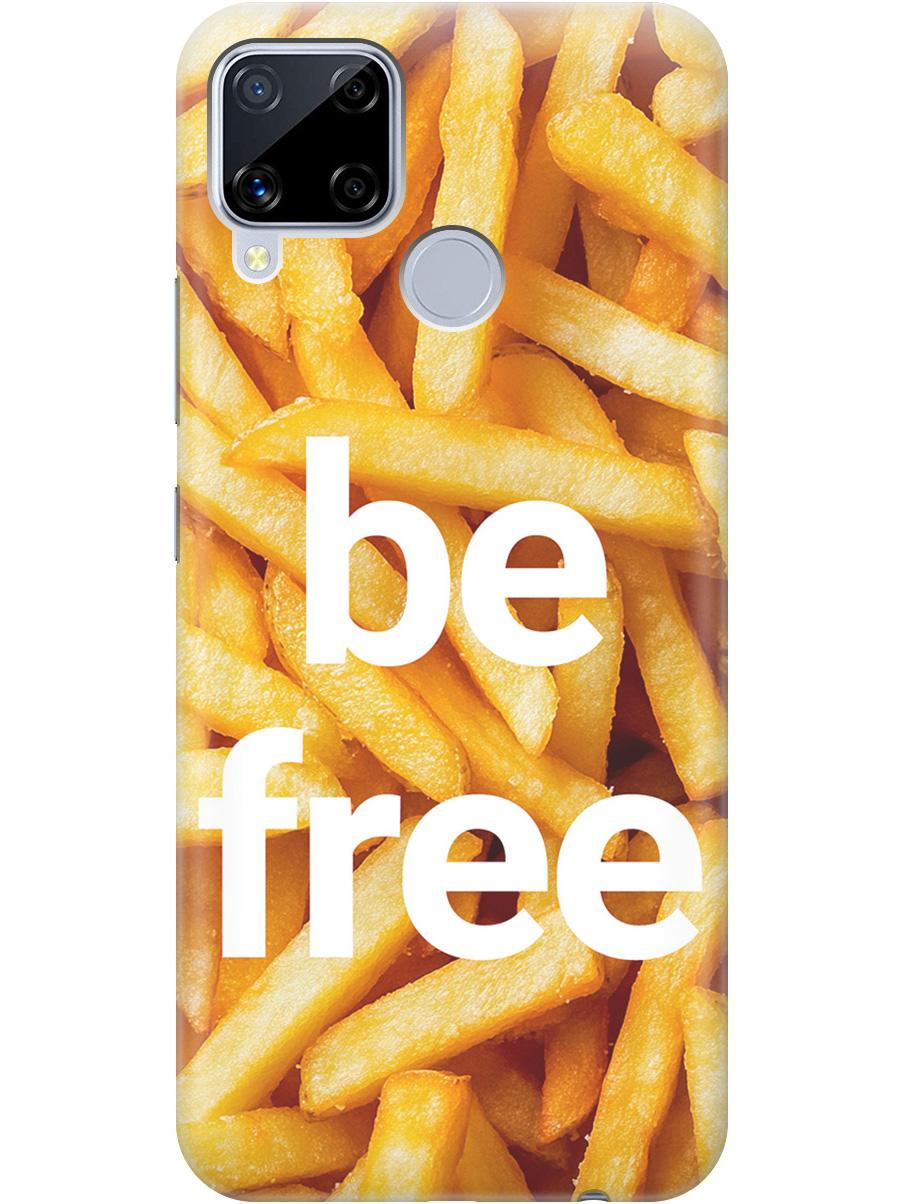 

Силиконовый чехол на realme C15 / C25 с принтом "Be Free", Прозрачный;белый;желтый, 726149861